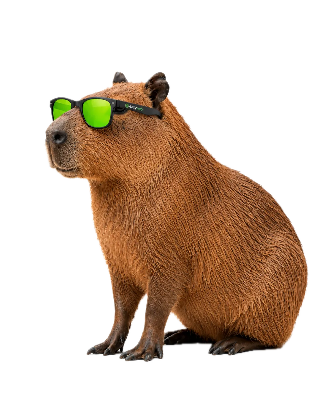 El carpincho de Capyzen con lentes de sol